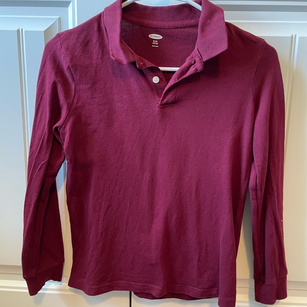 Old Navy maroon polo shirt